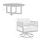Armen Living Felicia and Argiope 3 Piece Patio Outdoor Swivel Seating Set in Black Aluminum 840254332621 - alternate 10